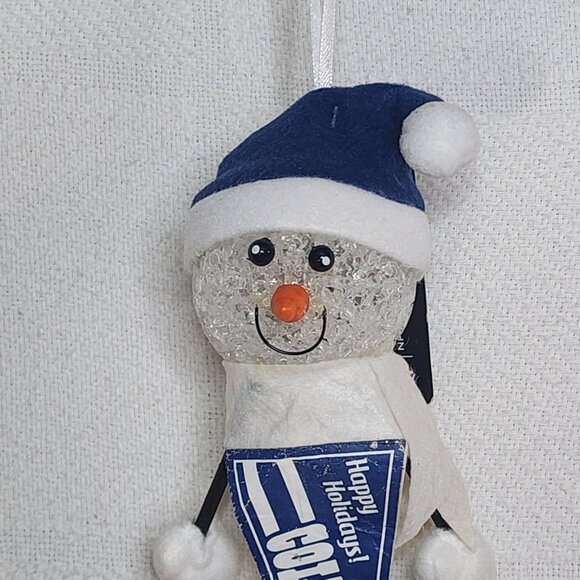 NFL Licensed Snowman Pennant Indianapolis Colts Happy Holiday Light Up Ornament - Picture 3 of 16